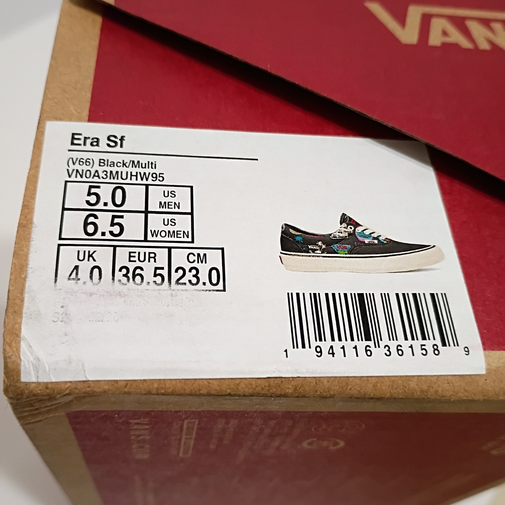 Vans Era Sf V66 Black Multi Unisex Skater Sneakers - Picture 14 of 15